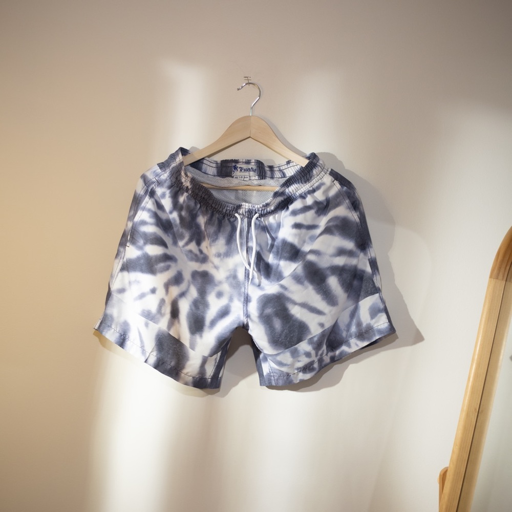 Swim Trunks in Grey Tie Dye. Size L.